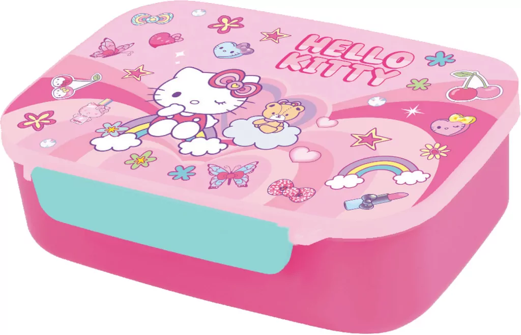 Śniadaniówka z przegródką Hello Kitty Foodyx pink - tantis.pl