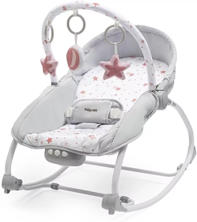 Leżaczek multifunkcyjny z wibracjami gwiazdki róż - tantis.pl