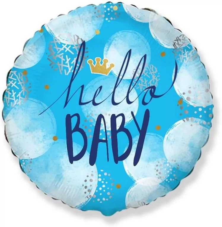 Balon foliowy Hello Baby Boy FX 46cm - tantis.pl