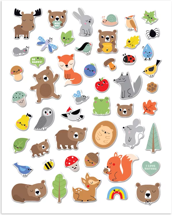 Naklejki puffy Bebe Friends 50szt - tantis.pl