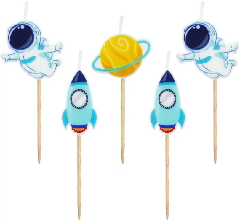Świeczki pikery kosmos planeta 5szt - tantis.pl