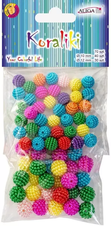 Koraliki plastikowe 70szt - tantis.pl
