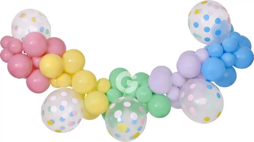 Girlanda balonowa DIY Makaron 65szt - tantis.pl
