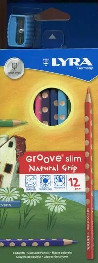 Kredki Groove 12 kolorów + temperówka - tantis.pl