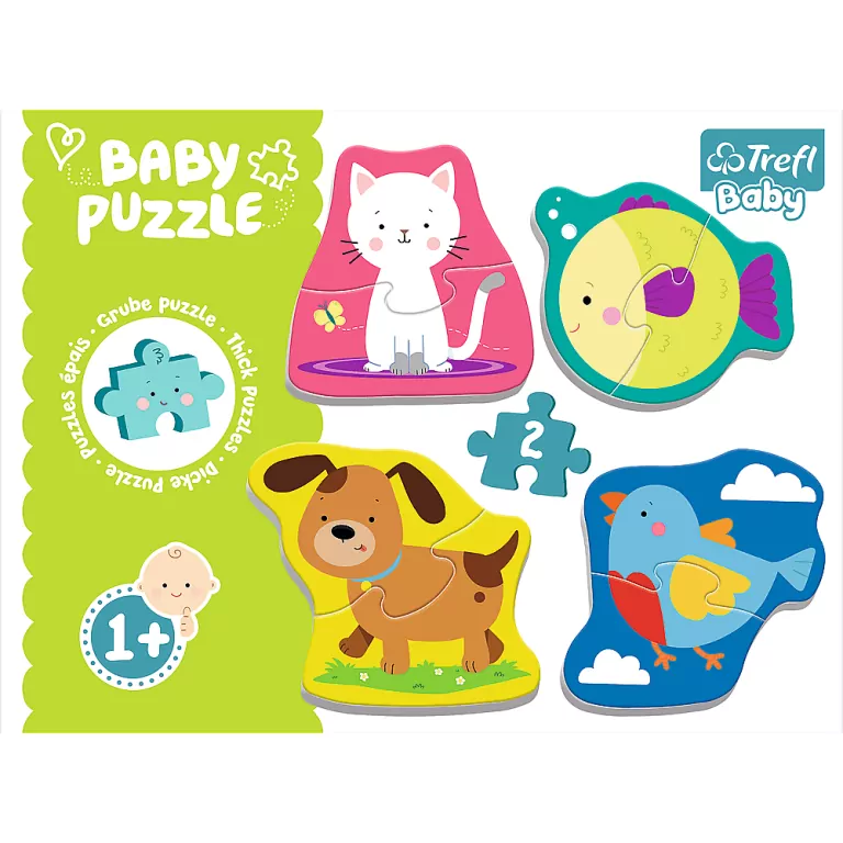 Baby Classic. Zwierzątka. Puzzle 4w1 - tantis.pl