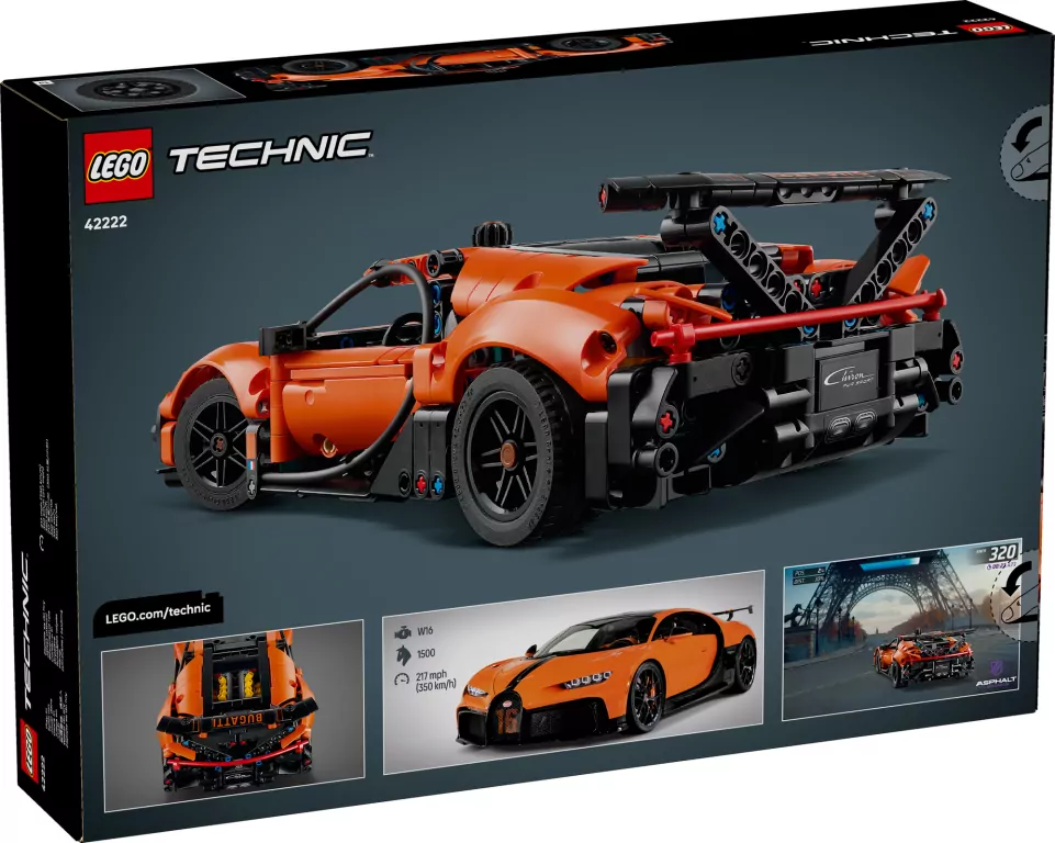 LEGO® Technic. Hipersamochód Bugatti Chiron 42222 - tantis.pl