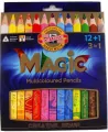 Kredki trójkolorowe. Magic 3w1. 12+1 kolorów - tantis.pl