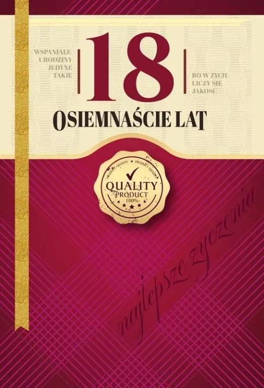 Karnet Urodziny 18 - tantis.pl