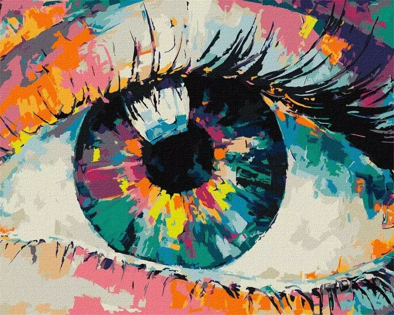 Malowanie po numerach. Tęczowy pogląd 40x50cm - tantis.pl