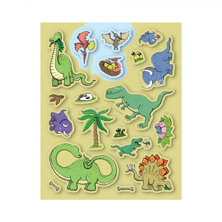 Dinozaury. Zeszyt z naklejkami. Czytaj z Albikiem - tantis.pl