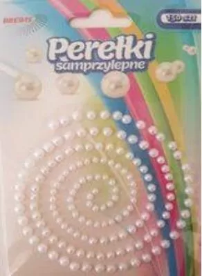 Perełki samoprzylepne. Białe - tantis.pl