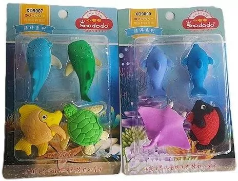 Gumki do ścierania zwierzęta morskie MIX - tantis.pl