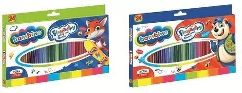 Flamastry 24 kolory BAMBINO - tantis.pl
