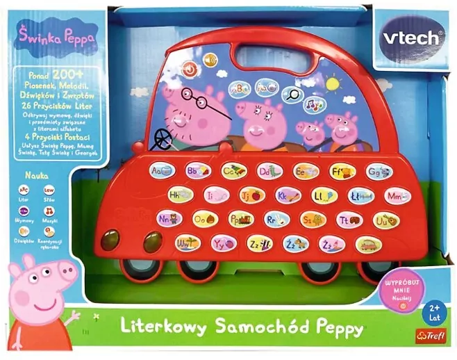 VTech. Literkowy samochodzik Peppy - tantis.pl