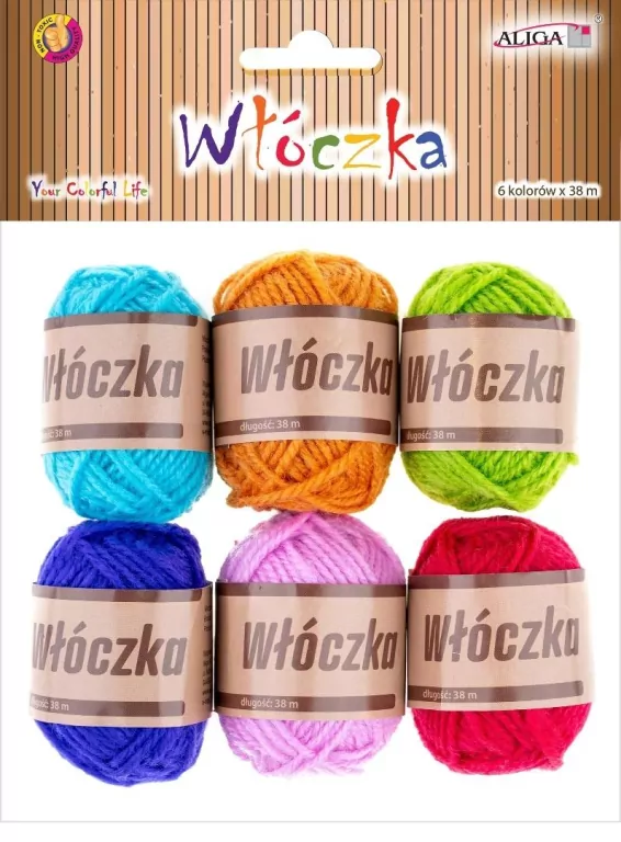 Włóczka 38 m, 6 szt MIX - tantis.pl