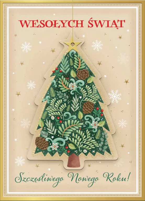 Karnet B6 z zawieszką choinka - tantis.pl