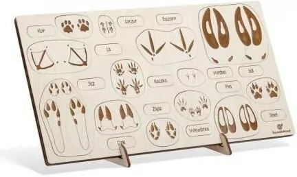 Puzzle drewniane - Jesteś na tropie Tropy zwierząt - tantis.pl
