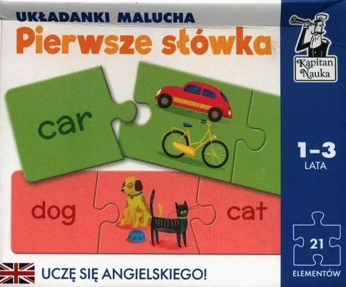Pierwsze słówka. Układanki malucha. Uczę się Angielskiego. Kapitan Nauka - tantis.pl