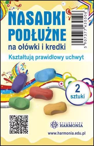 Nasadki podłużne na ołówki i kredki (2 szt) - tantis.pl