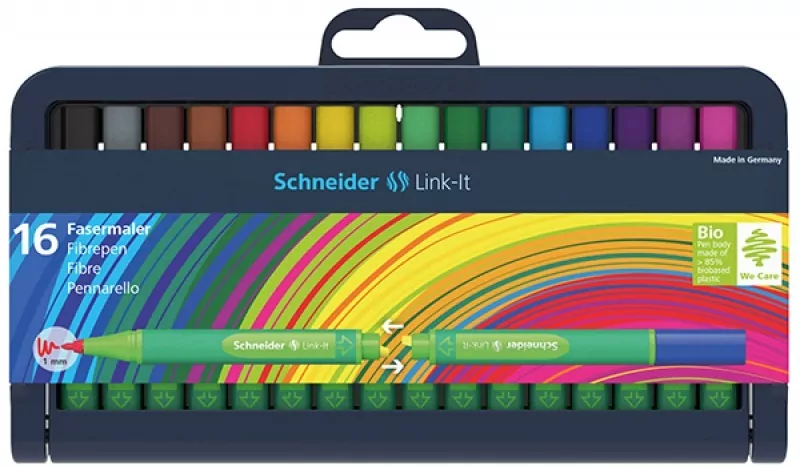 Flamastry Link it 1,0 mm. Stojak, 16 kolorów - tantis.pl
