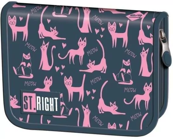 Piórnik dwuklapkowy bez wyposażenia. Lazy Cats - tantis.pl