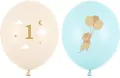 Balony Myszki z cyferką 1 Light Blue 30cm - tantis.pl