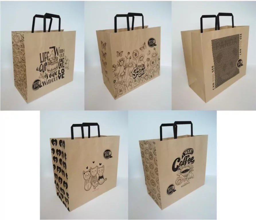 Torebka Kraft 320x300 L pozioma mix FRESH - tantis.pl
