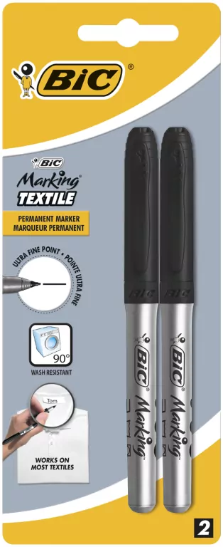 Marker do tekstyliów. Czarny, 0,9mm - tantis.pl