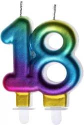 Świeczka urodzinowa 18 kolorowa