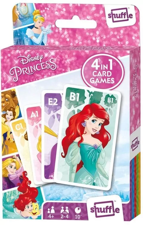 Księżniczki Disney'a. Shuffle Fun 4W1. Gra karciana - tantis.pl