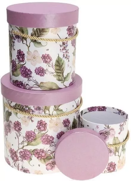 Pudełko Flower Box purpurowy ROZETTE - tantis.pl