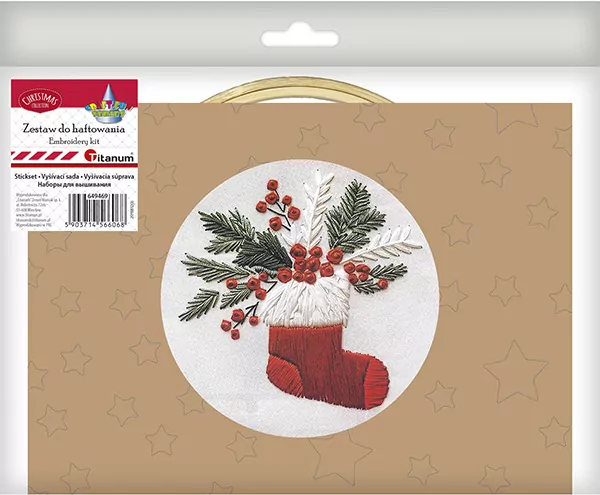 Zestaw do haftowania świąteczna skarpeta - tantis.pl