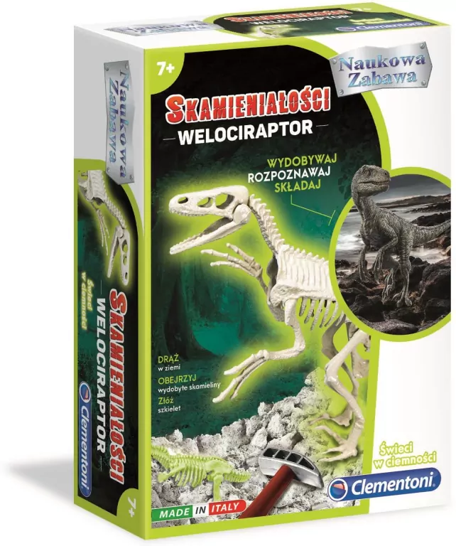 Skamieniałości. Welociraptor. Naukowa zabawa - tantis.pl