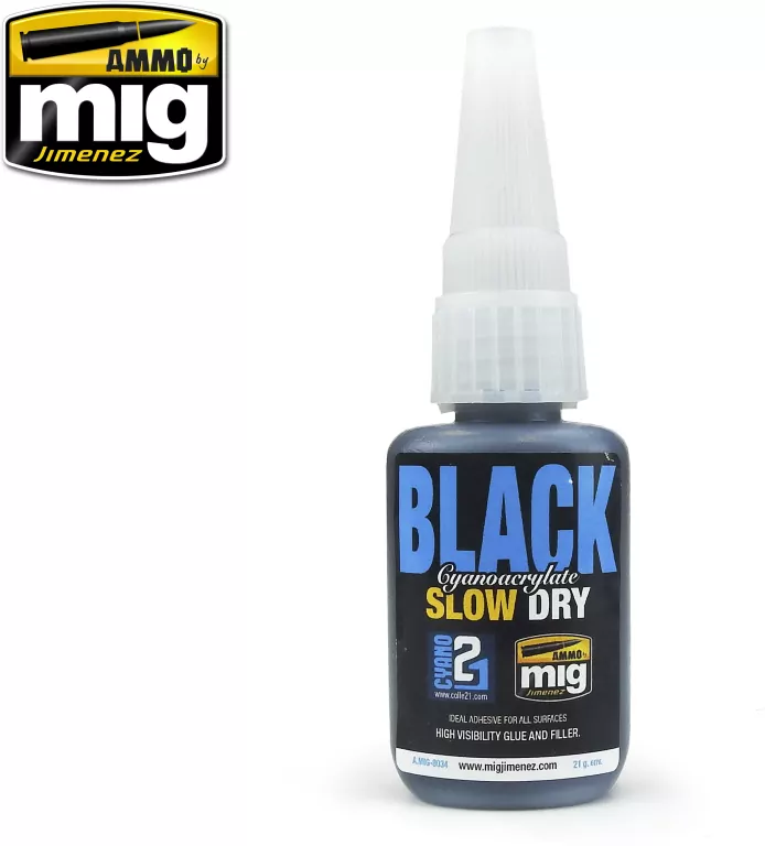 Ammo: Black Slow Dry Cyanoacrylate (21 g) - tantis.pl