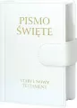 Pismo Święte Stary i Nowy Testament. Małe, białe, z zapięciem - tantis.pl