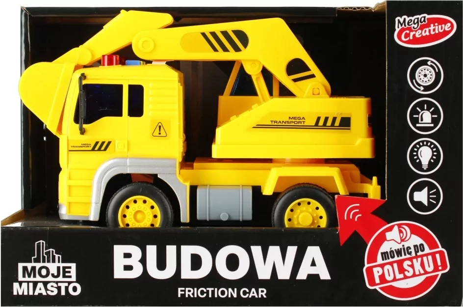 Auto ciężarowe budowlane Moje Miasto 522134 Mega Creative mix cena za 1 szt - tantis.pl