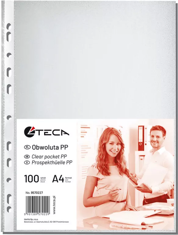 Obwoluty do segregatora A4.(100 sztuk) - tantis.pl