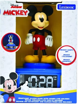 Budzik z lampką nocną i efektami dźwiękowymi Mickey Lexibook RL800MCH