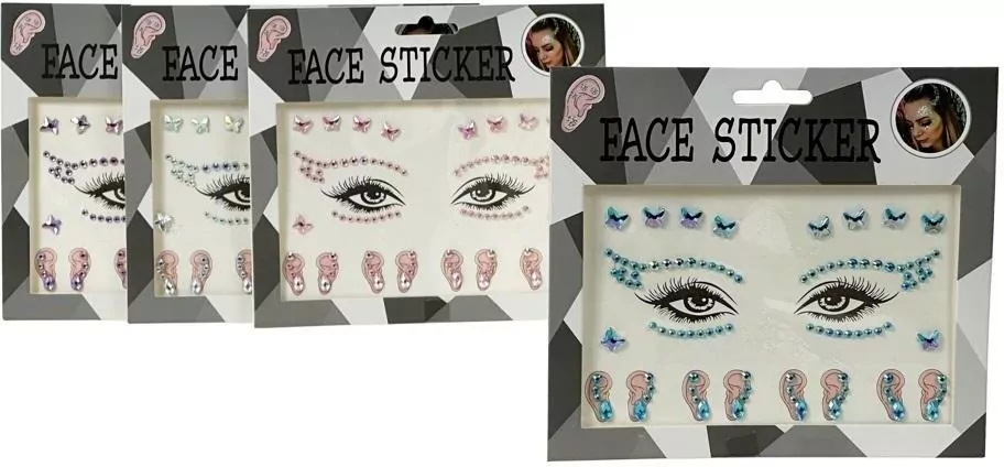 Zestaw do zdobienia twarzy diamenciki MIX - tantis.pl