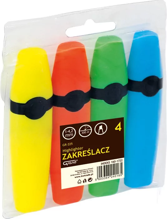 Zakreślacz 4 kolory. Grand - tantis.pl