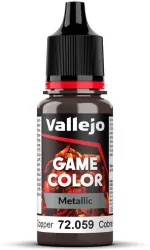 Vallejo: 72.059 - Game Color - Metallic - Hammered Copper (18 ml)
