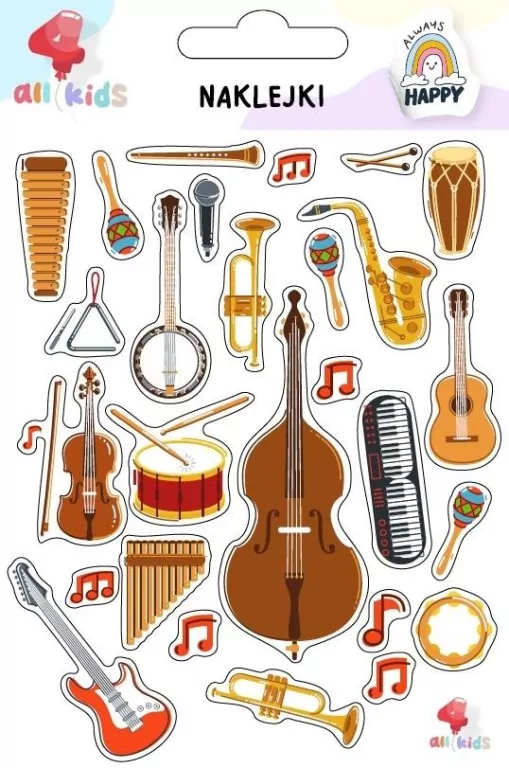 Naklejki dla dzieci Instrumenty muzyczne - tantis.pl
