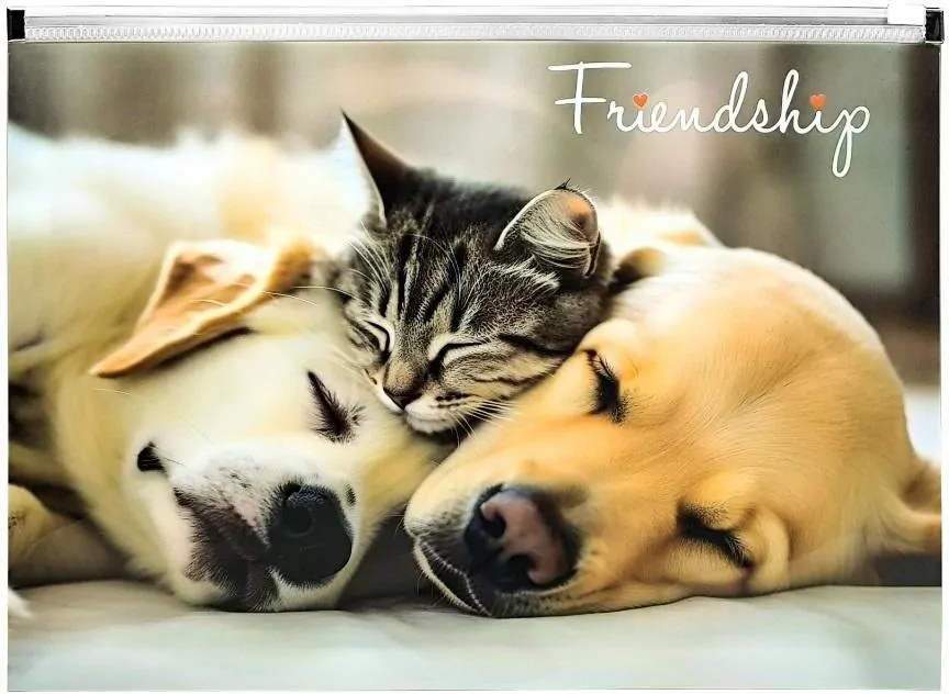 Koperta A4 PP z nadrukiem zip Friendship - tantis.pl