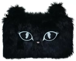 Piórnik-saszetka włochata. Czarny Kot