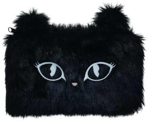 Piórnik-saszetka włochata. Czarny Kot