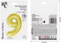 Balon foliowy B&C 9 Light gold 85cm - tantis.pl