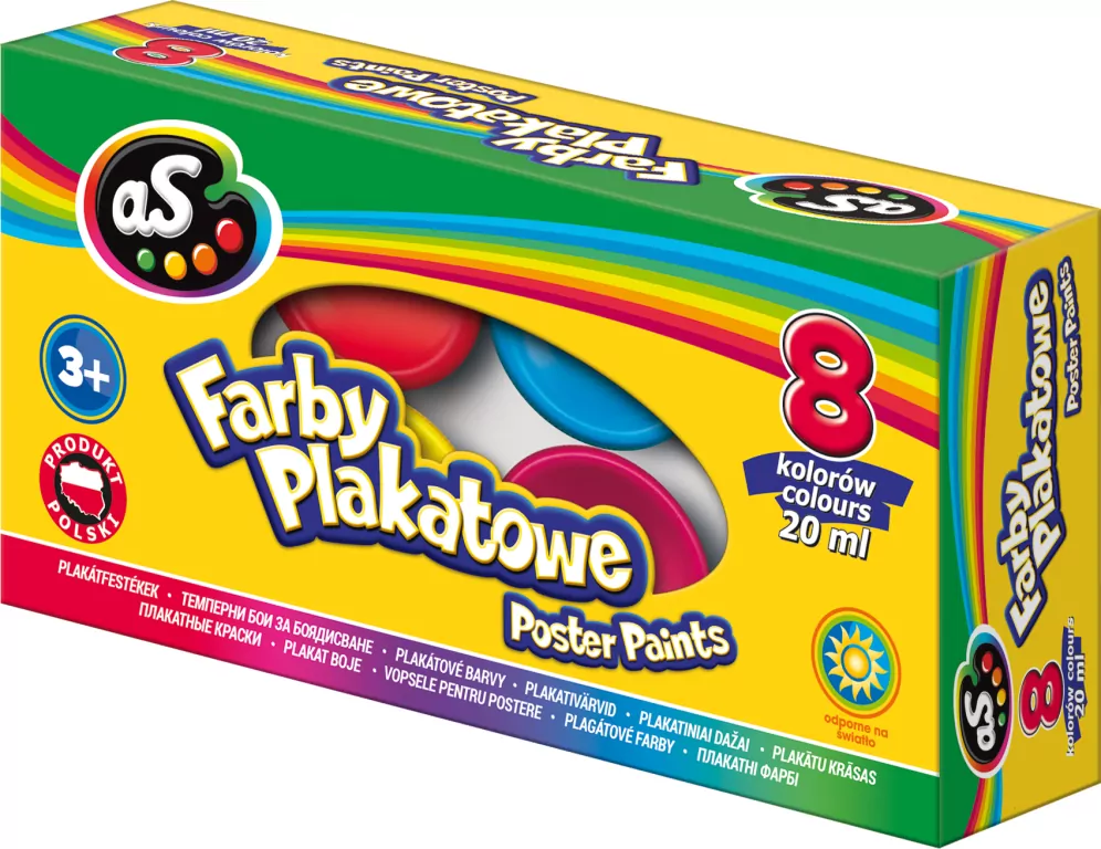 Farby plakatowe 8 kolorów - tantis.pl