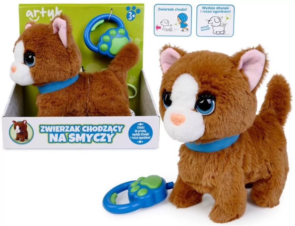 Kot chodzący na smyczy brązowy - tantis.pl