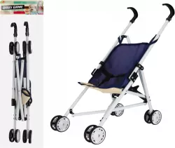 Wózek dla lalek parasolka metalowy granatowy