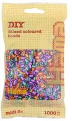 Hama Midi Koraliki w woreczku 1000 różnokolorowe w paski - tantis.pl